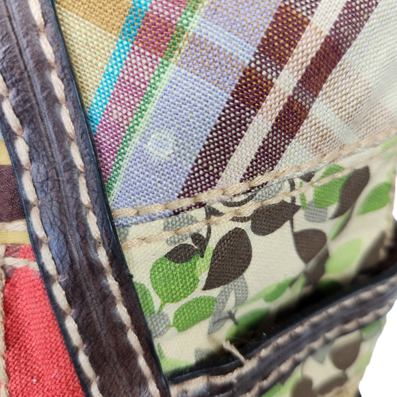 Fossil Handbag Patchwork Fabric Boho Floral Shoulder Strap - Picture 10 of 11